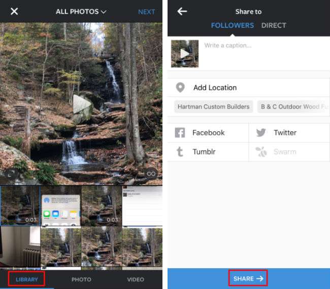 How to share live photos on Instagram.