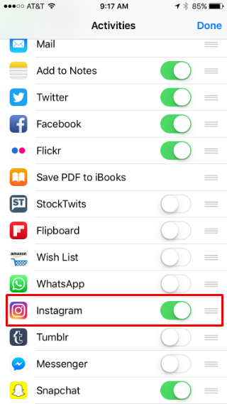 How to share photos on Instagram directly from iPhone Photos app.