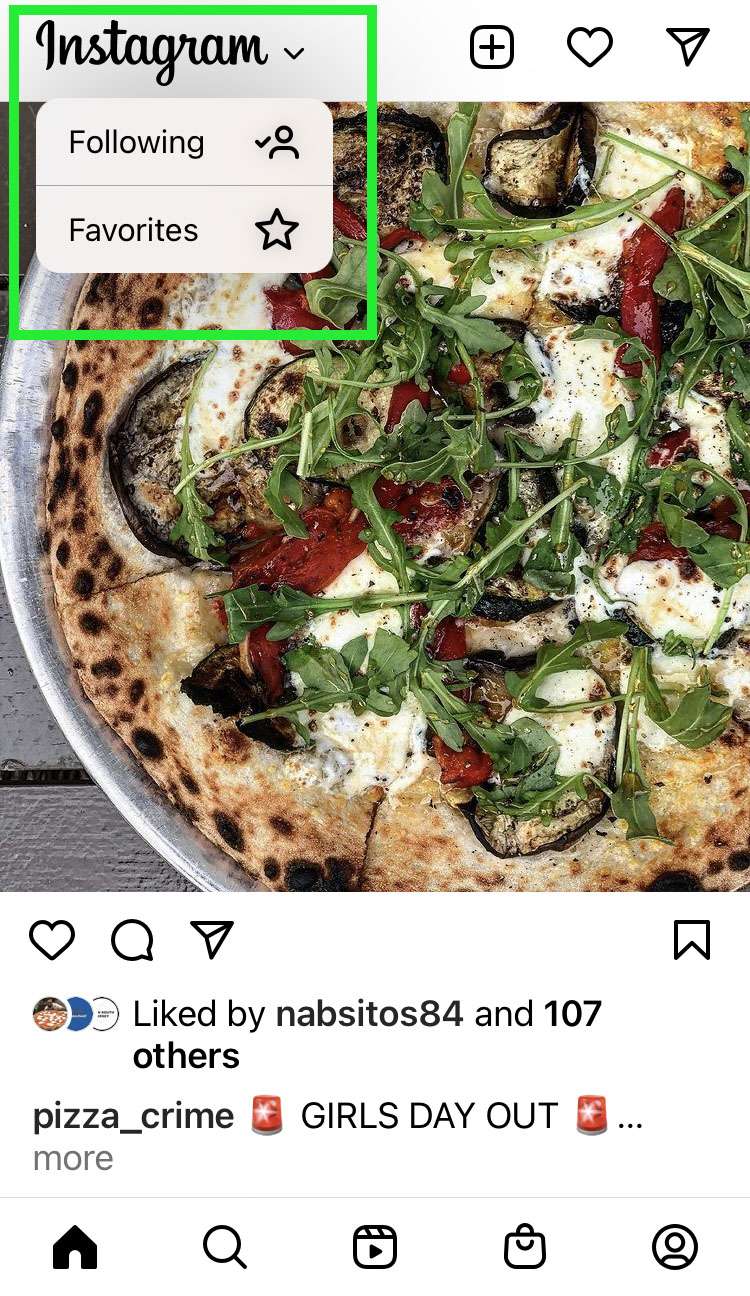 Instagram Following feed Instagram Following feed