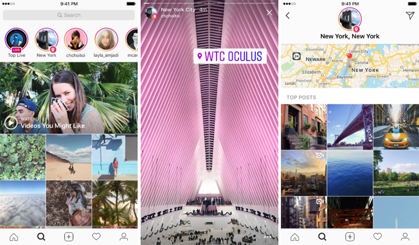 Instagram Explore location stories