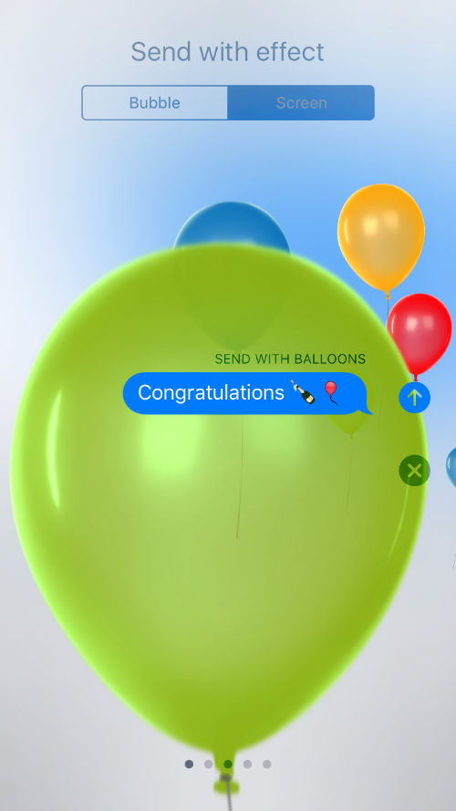 iOS 10 Balloon Effect
