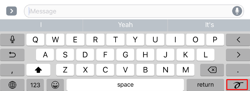 iOS 10 Handwriting