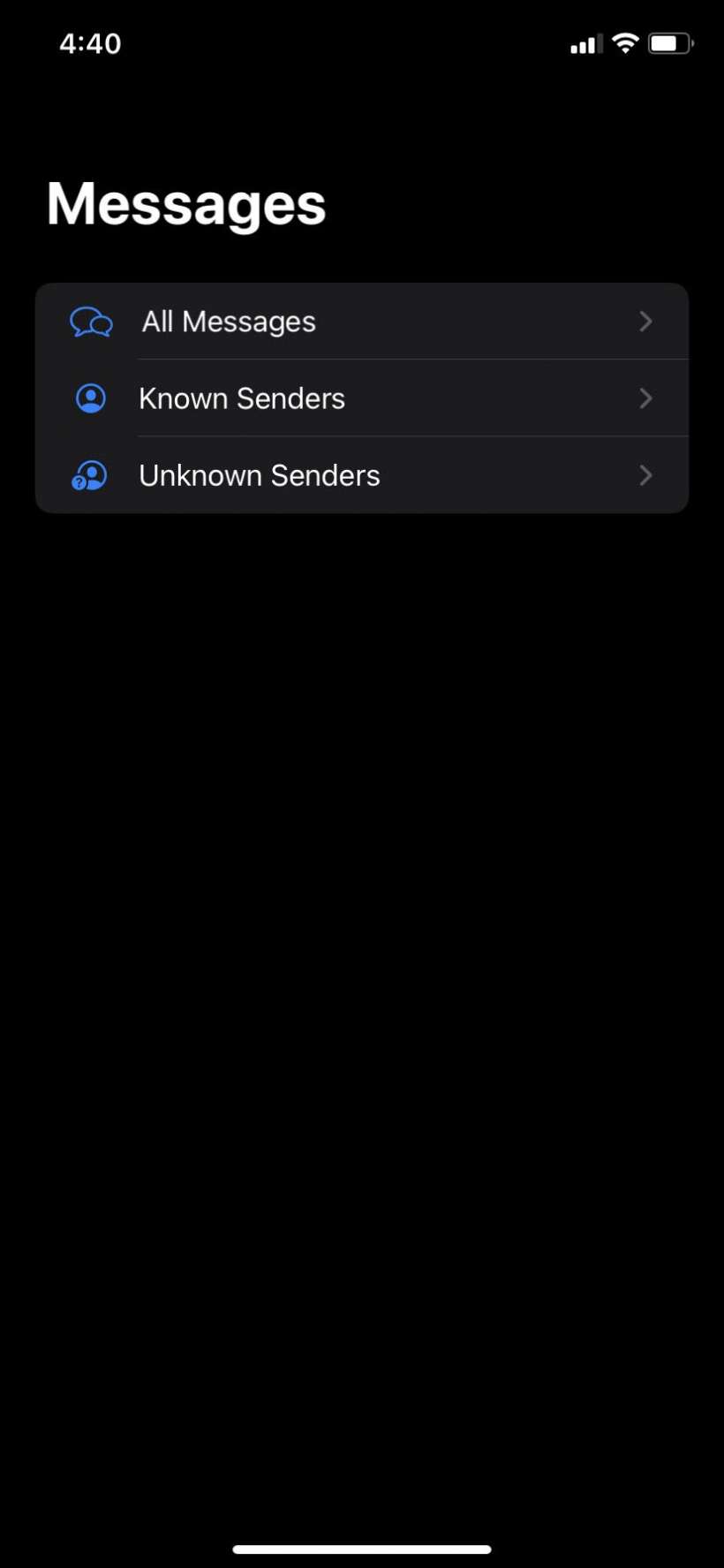 iOS 14 Message Filters iOS 14 Message Filters