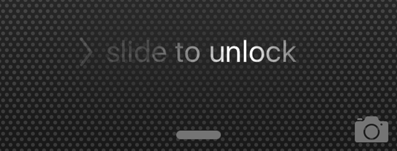 Slide to unlock iOS 9