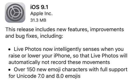 iOS 9.1