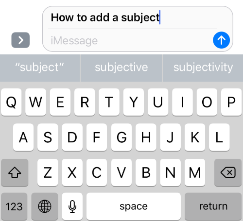 iOS Subject Field iOS Subject Field