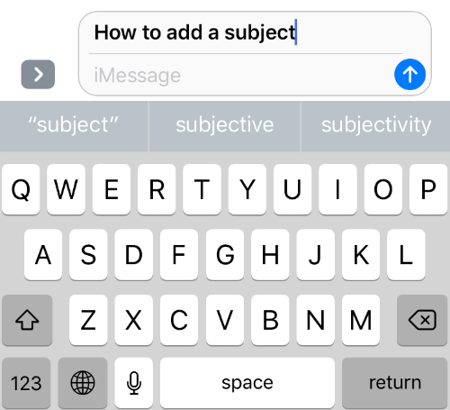 iOS Subject Field