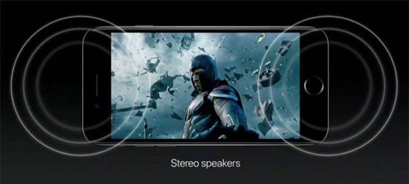 iPhone stereo speakers