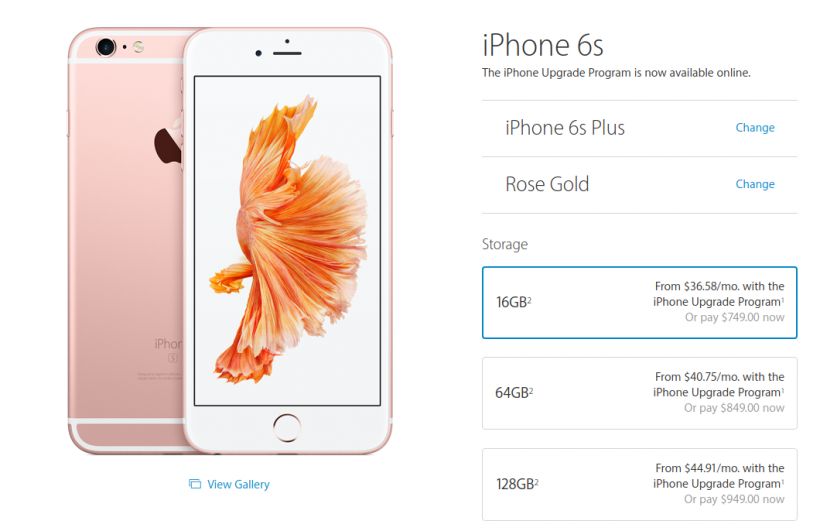 16GB iPhone 6s