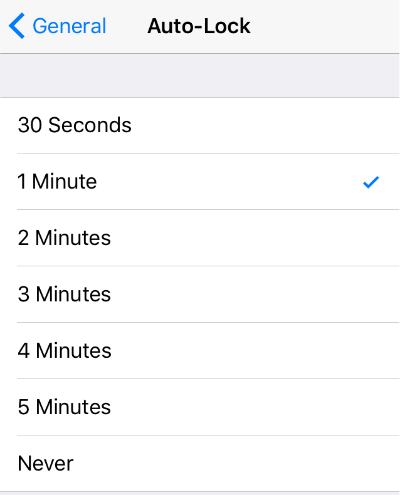 iPhone Auto Lock