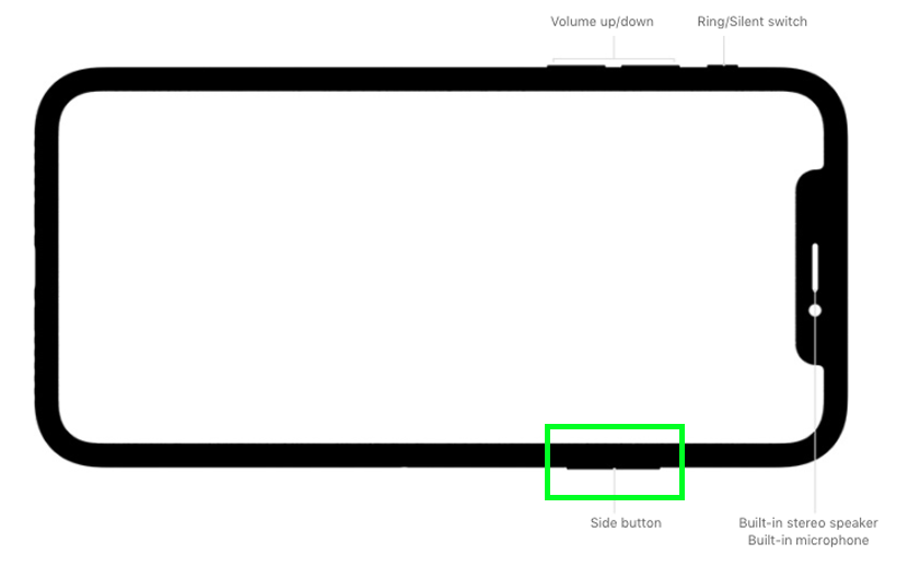 iPhone X Siri side button