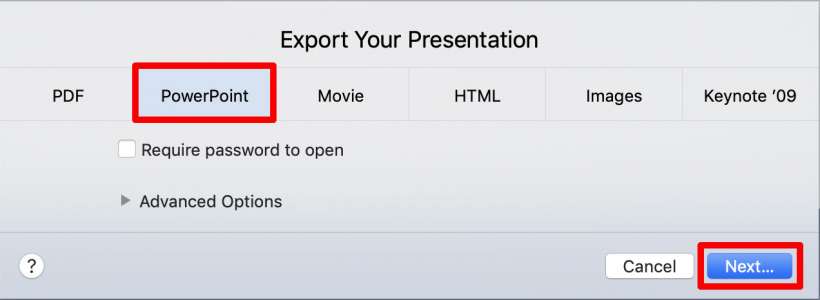 How to convert Keynote files to PowerPoint on iPhone, iPad and Mac.