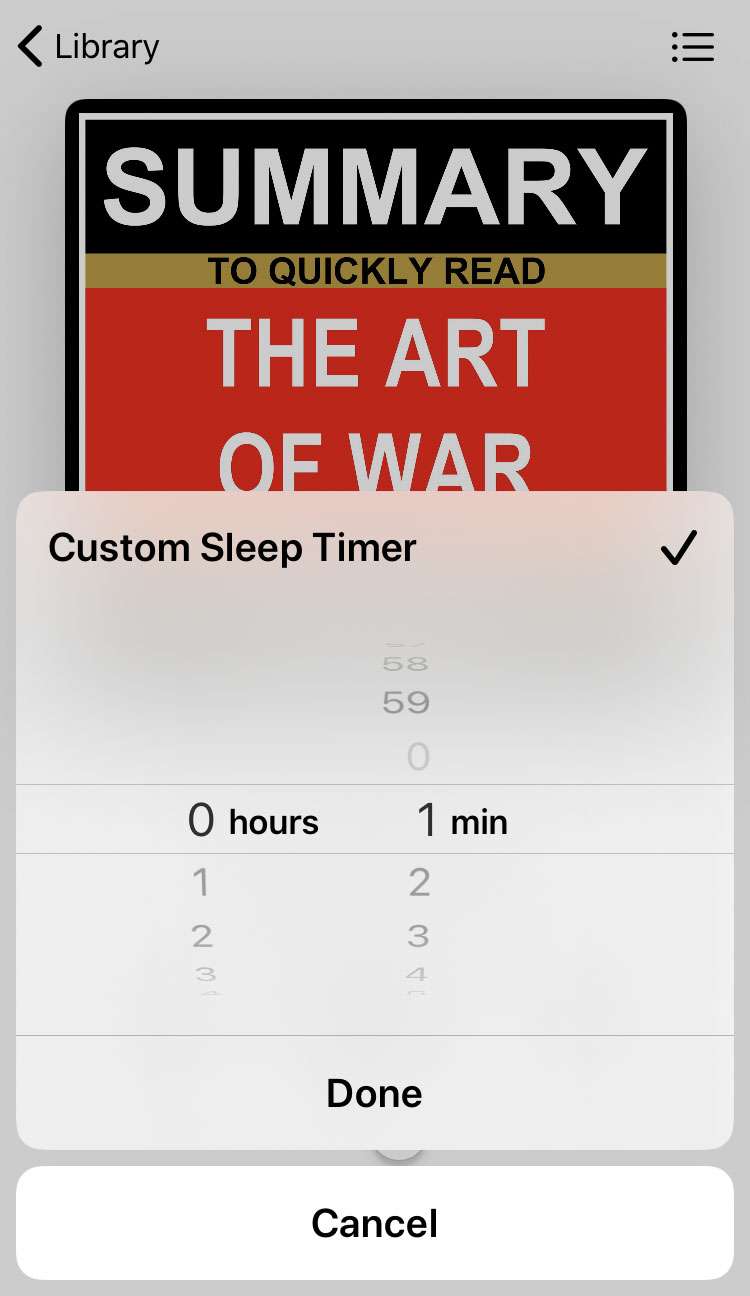 Audio Book sleep timer 4