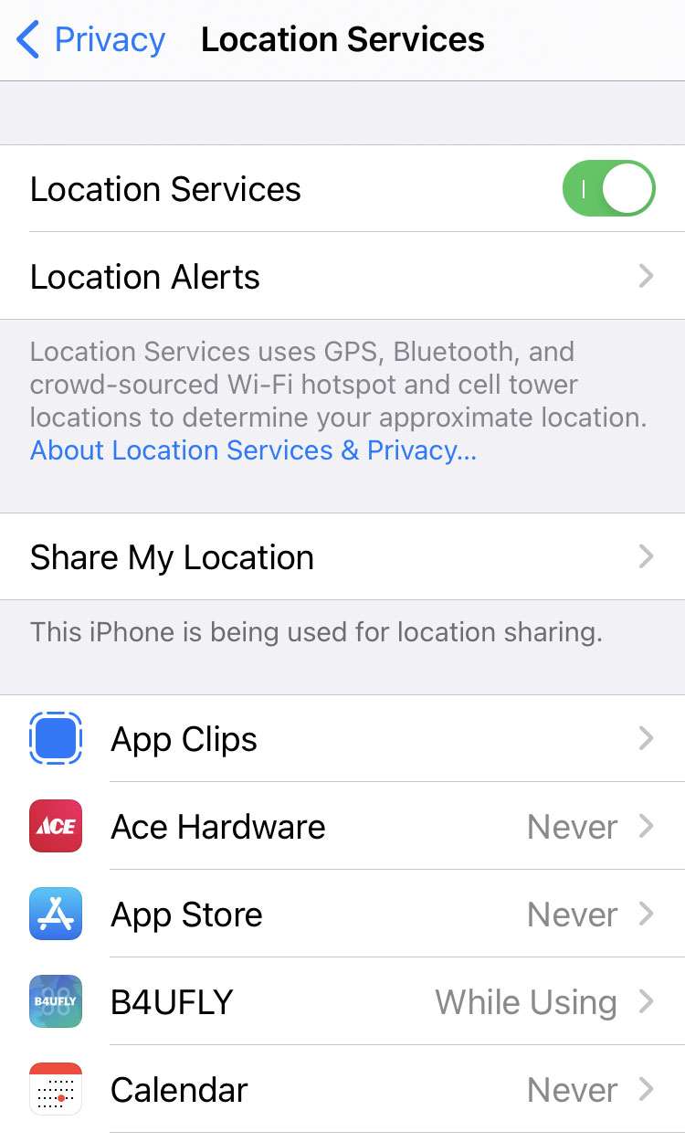 Apple iPhone Location Services 3 Apple iPhone Location Services 3