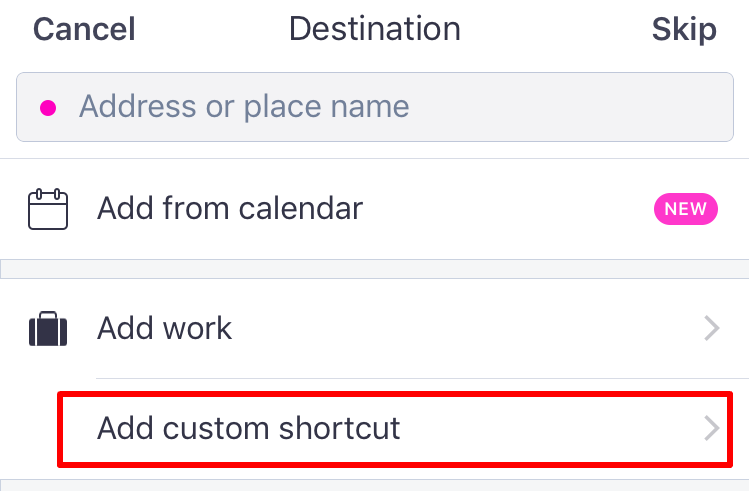 Custom Shortcut Lyft Custom Shortcut