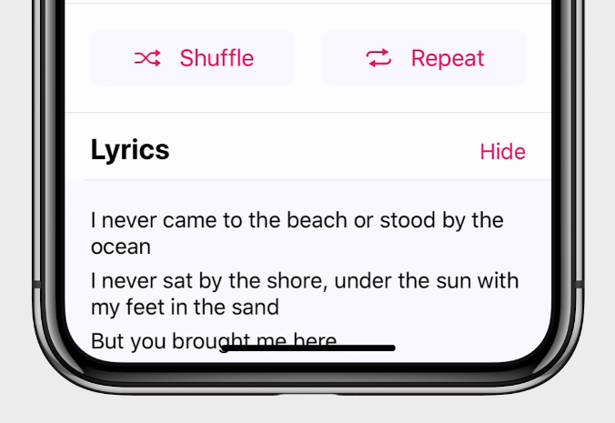 Lyrics Apple Music