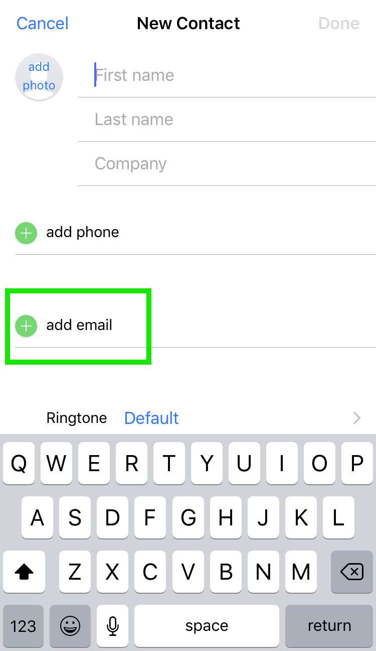 Block email iOS contact 1