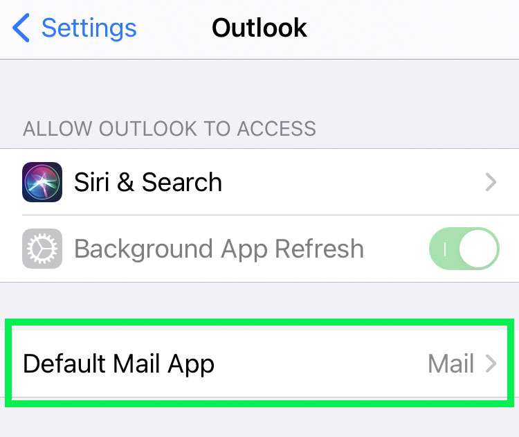 Default mail client iOS step 2