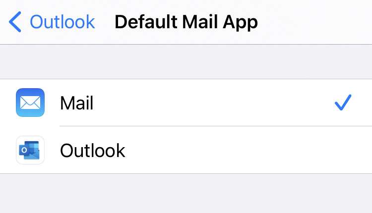 Default mail client iOS step 3