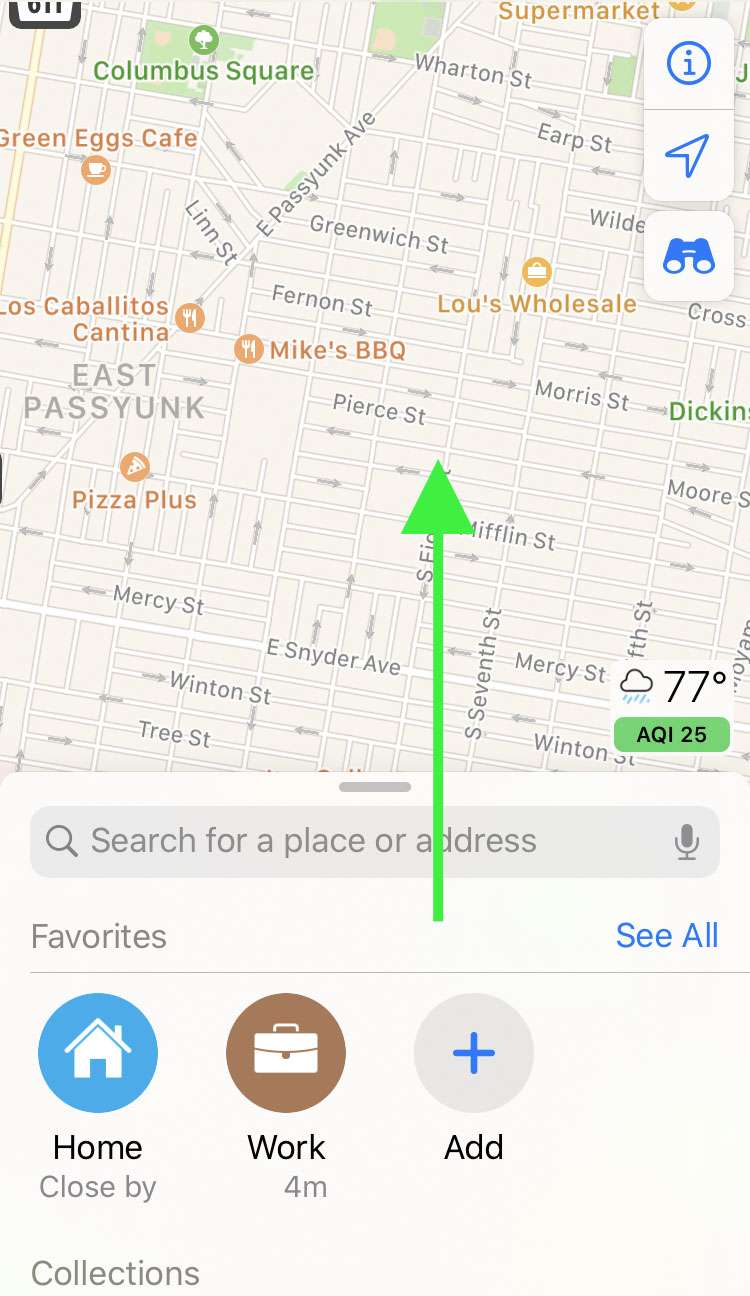 Apple Maps location history