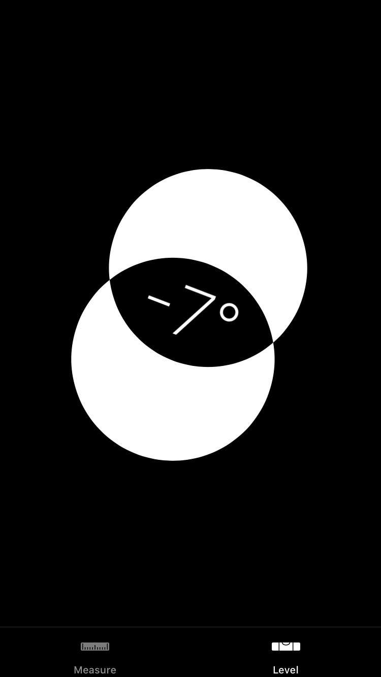 iOS Measure app Level tool 5 iPhone iOS Measure app Level tool 5 iPhone