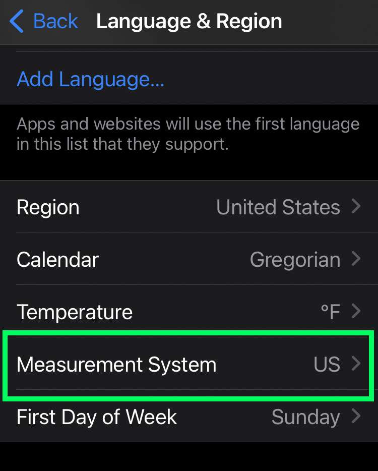 Apple Maps measurements