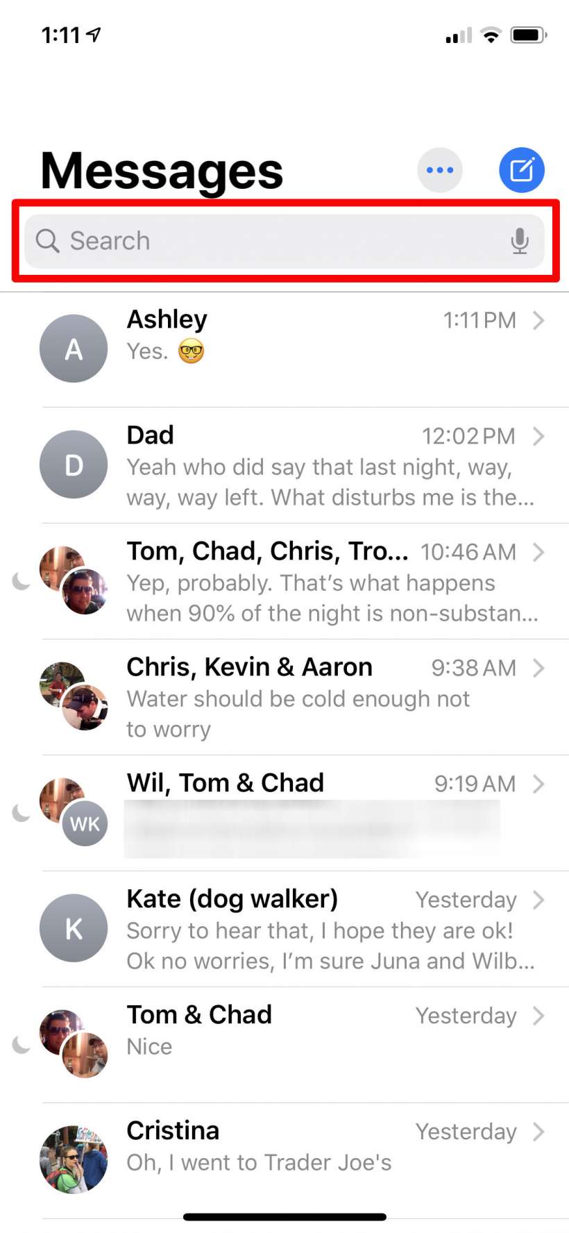 How to search messages on iPhone and iPad.