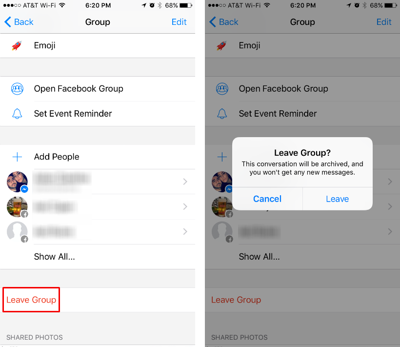 How to mute or leave a Facebook Messenger group on iPhone or iPad.