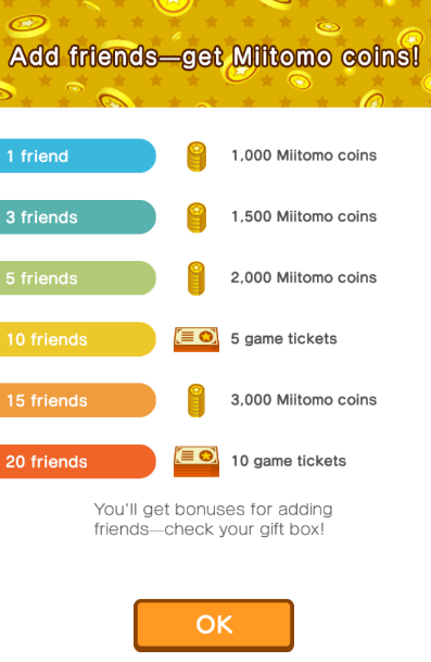 Miitomo Friend Rewards Miitomo Friend Rewards