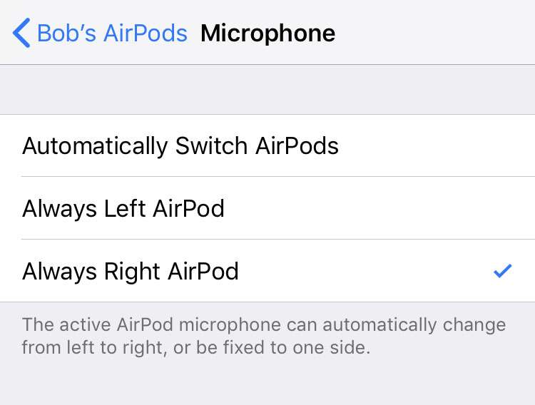 AirPods microphone
