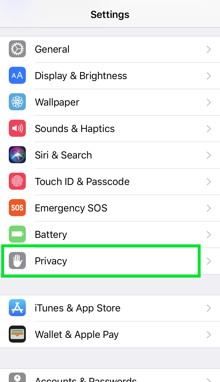 iPhone privacy