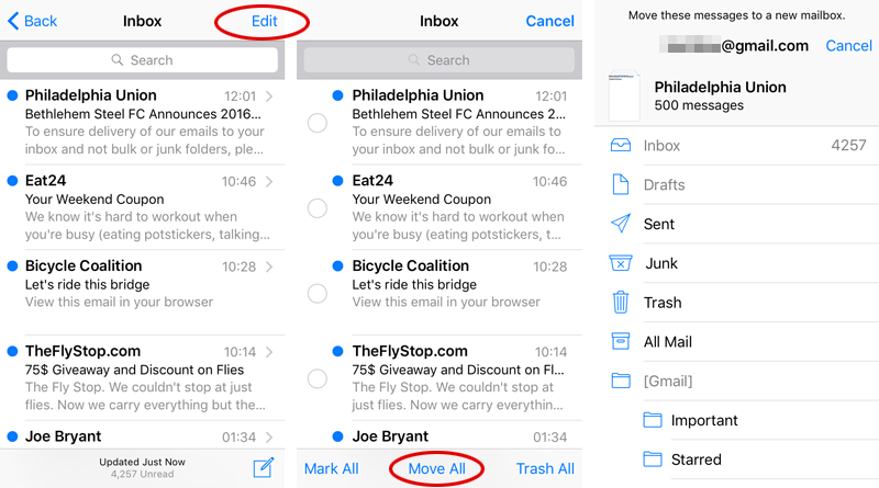 iOS Mail Move All