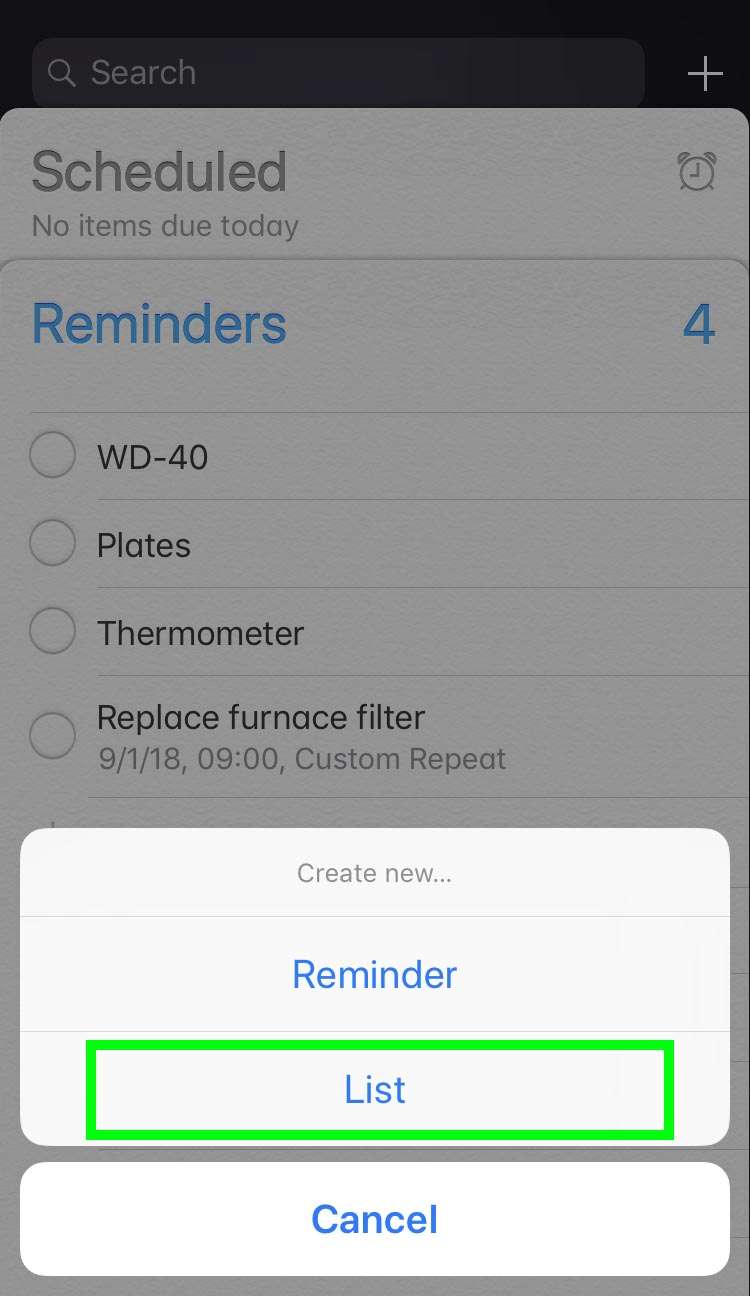 New list Reminders 3 New list Reminders 3