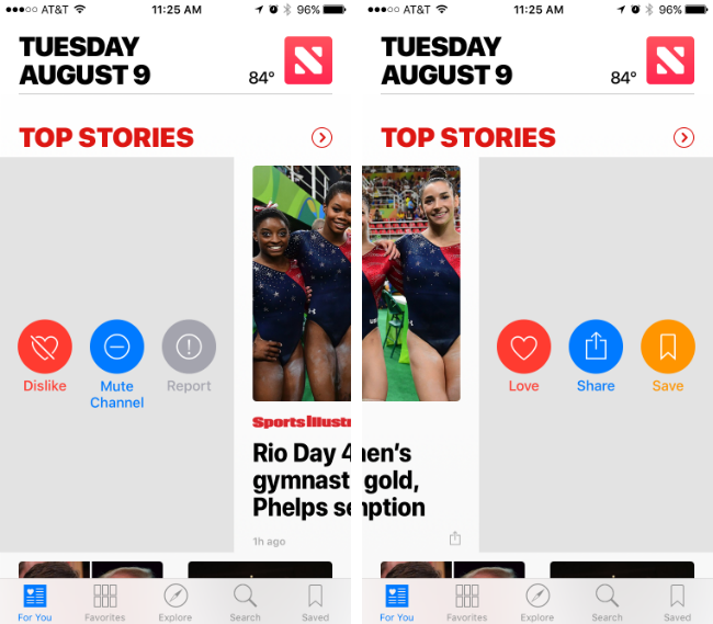 Apple's News app has several new features in iOS 10.