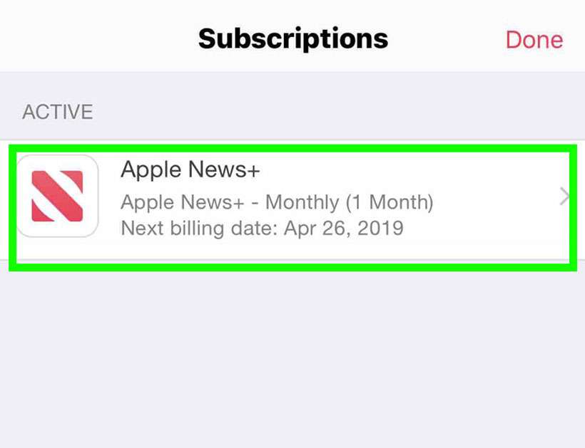 Cancel Apple News+ subscription 2