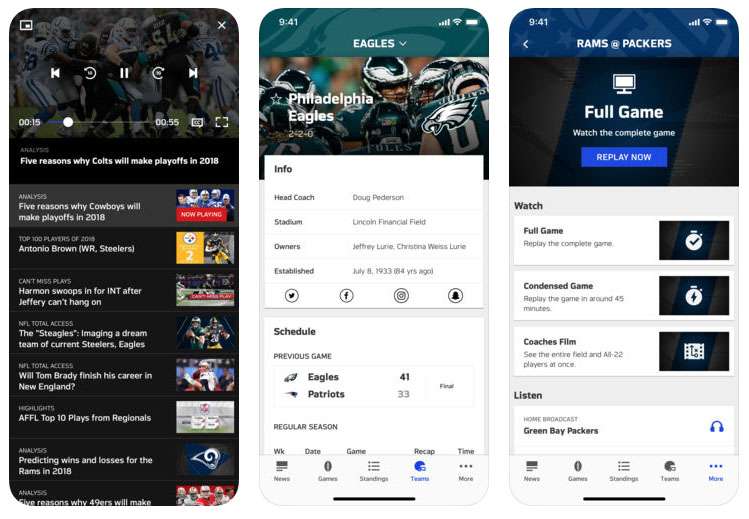 NFL app iOS