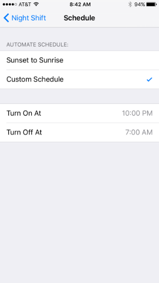 How to use Night Shift in iOS 9.3