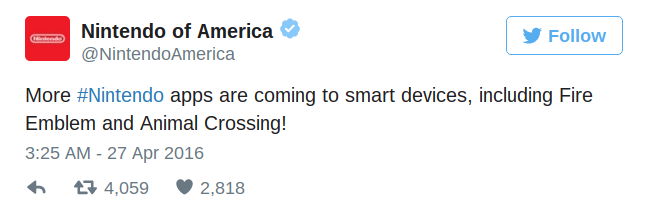 Nintendo Tweet Nintendo Tweet