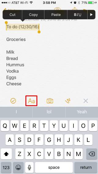 How to format Notes on your iPhone.