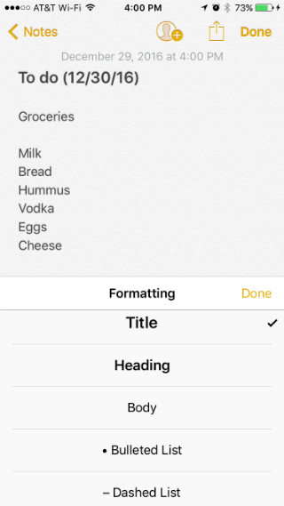 How to format Notes on your iPhone.