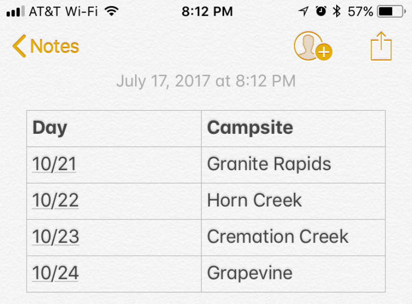 How to create tables in Notes on iPhone and iPad.
