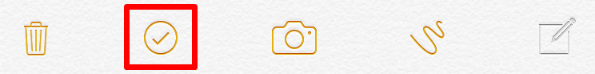 Tap here to create a new checkbox iOS 9.3 Notes
