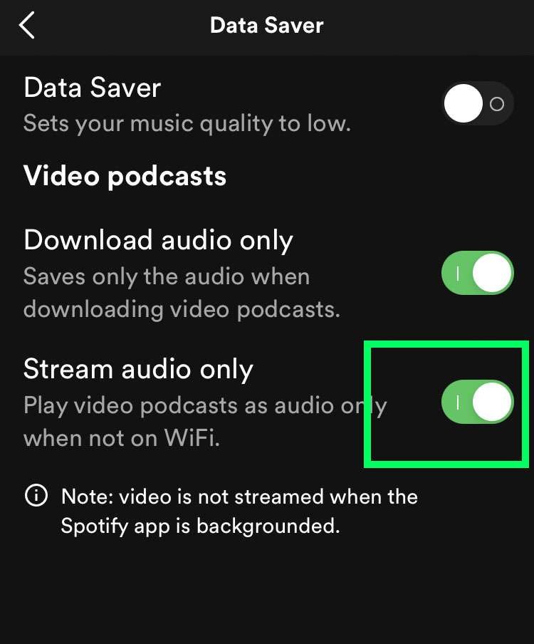 Spotify data saver