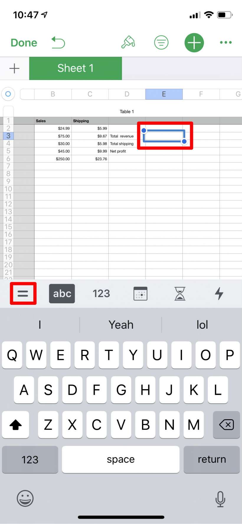 How to use formulas and functions in Numbers spreadsheets on iPhone and iPad.