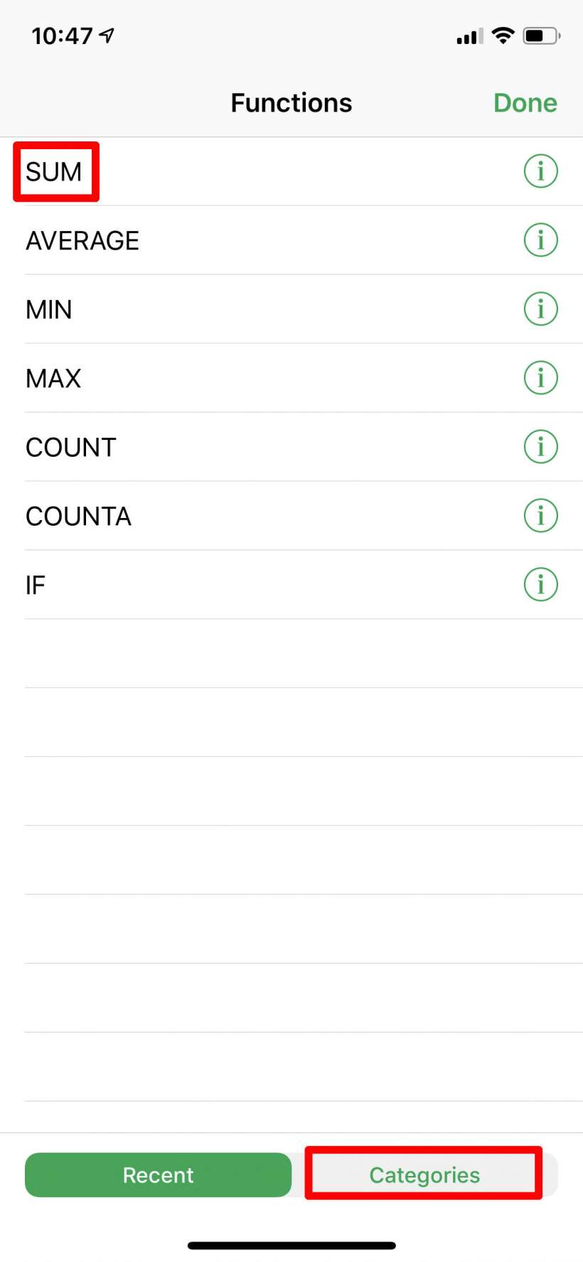 How to use formulas and functions in Numbers spreadsheets on iPhone and iPad.