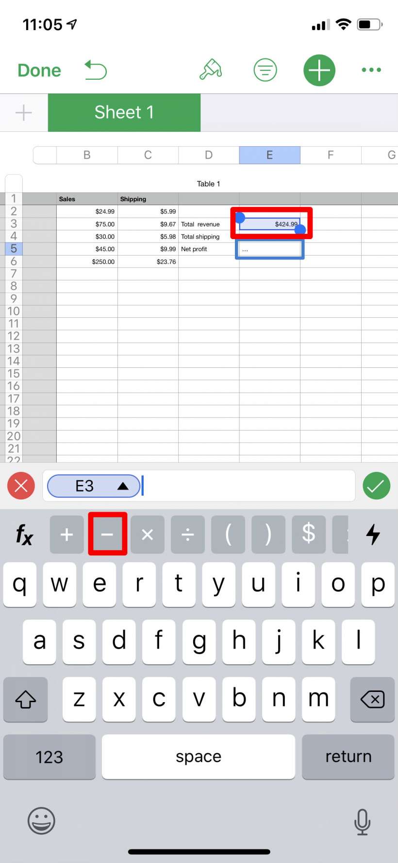 How to use formulas and functions in Numbers spreadsheets on iPhone and iPad.