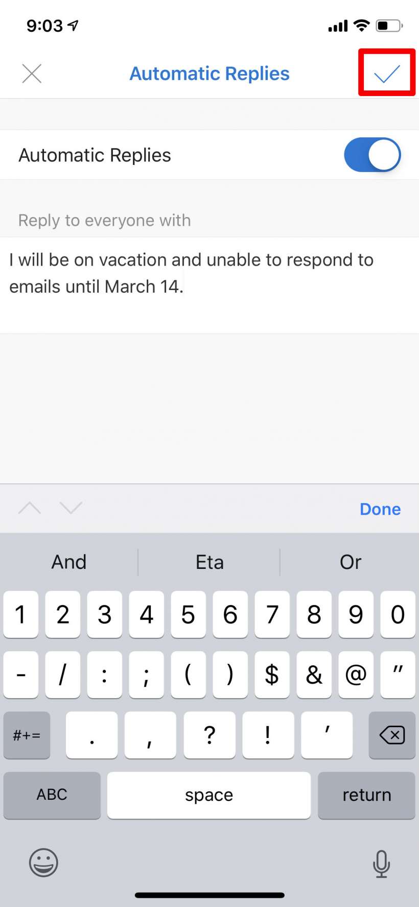 How to set up an out-of-office reply for Outlook on iPhone, iPad and Mac.