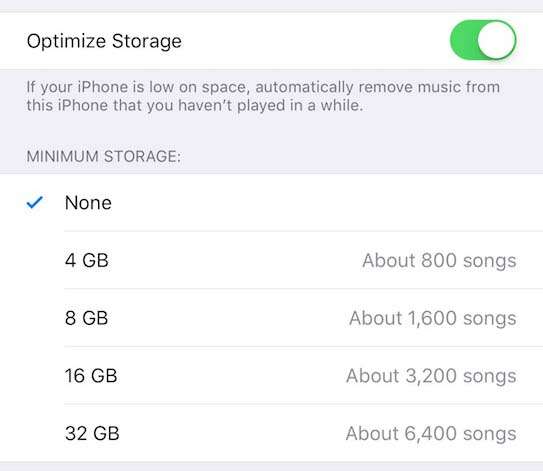 Music Storage Optimization