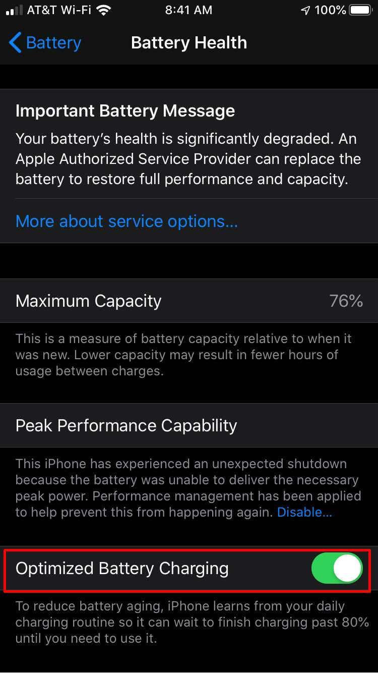 Optimized Battery Charging