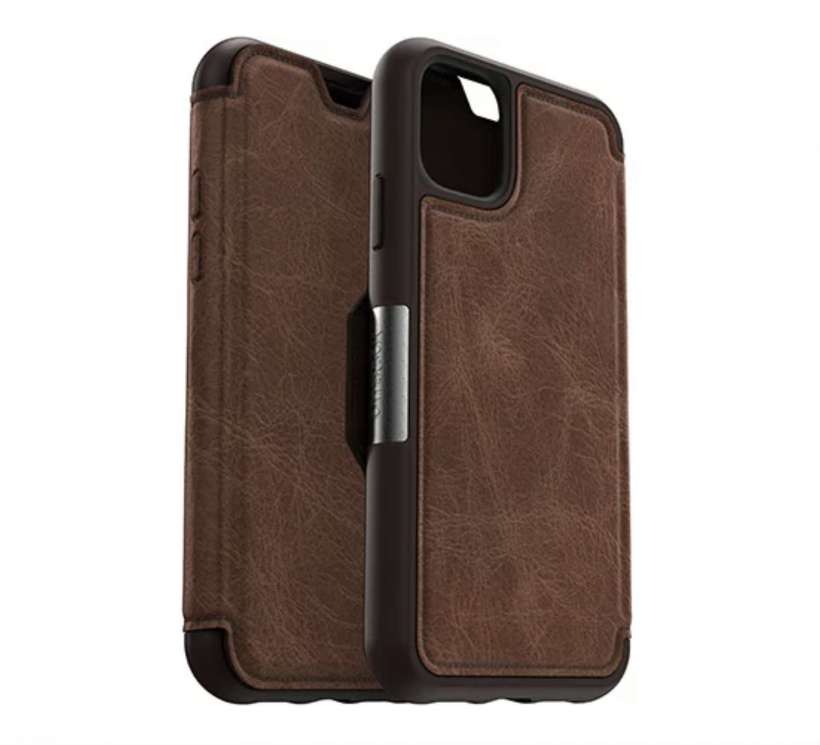 OtterBox Strada premium leather iPhone 11 case.